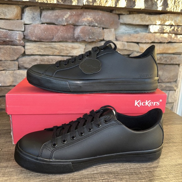 Kickers Tovni Lacer Leather UA 114726 Unisex Shoes Black School Work Shoe EUR 40 main image 14